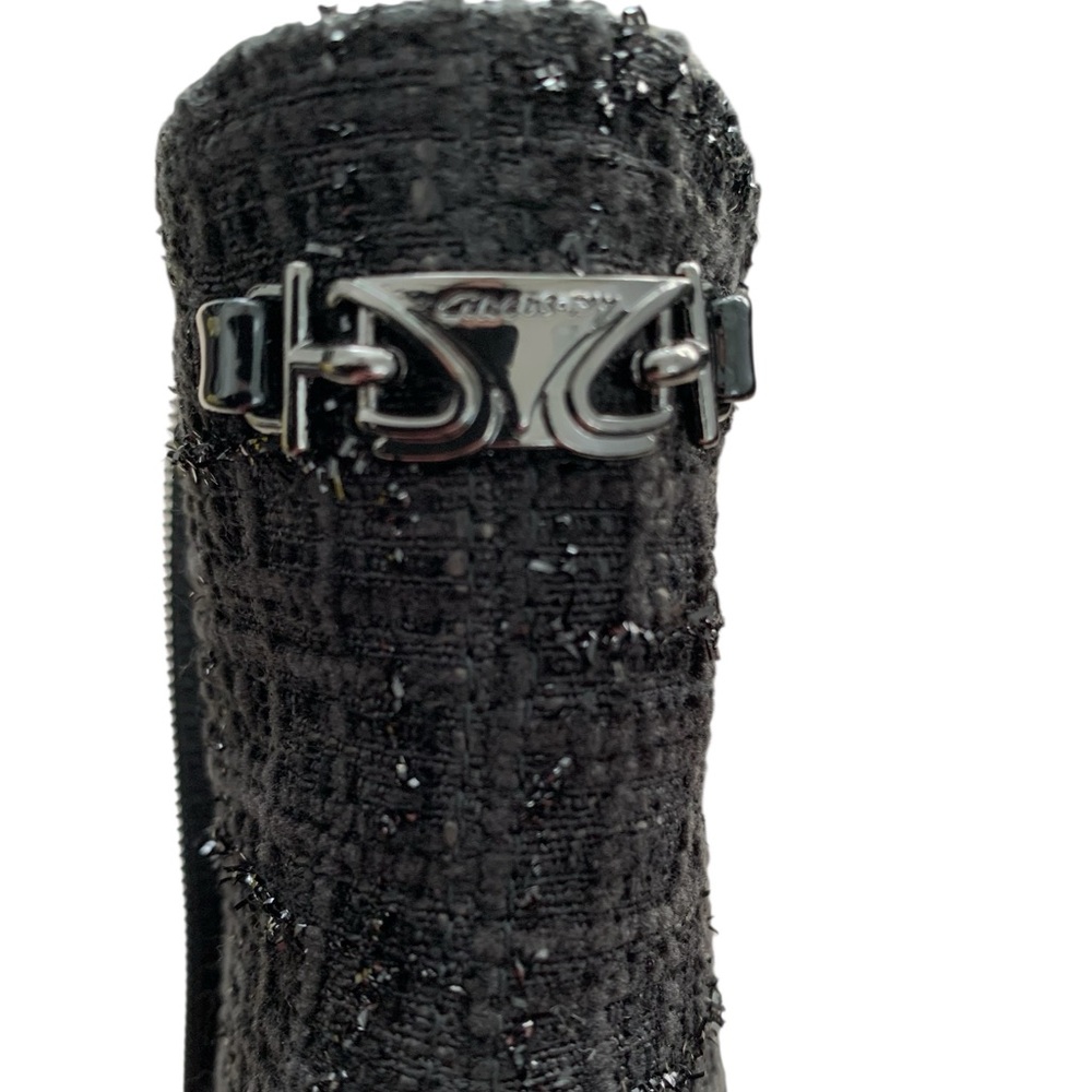 Circus by Sam Edelman Black Sparkly Tweed With Patent Leather Ankle Boots size 6 - Picture 6 of 11